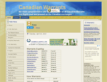 Tablet Screenshot of canadianwarrants.com